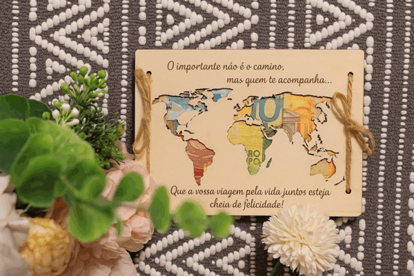 Cartão de felicitação de madeira - Mundo - Image 3