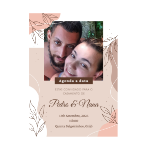 Convites de Casamento x10 Vertical